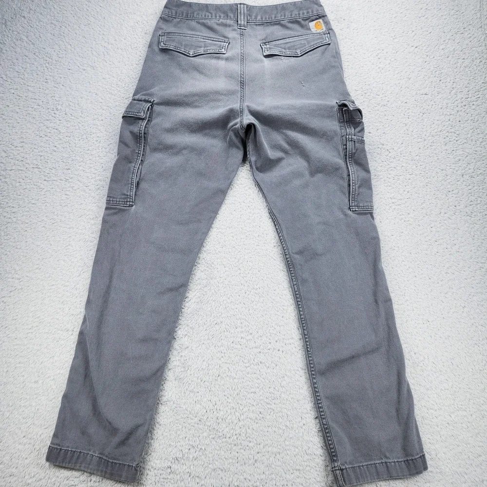 Carhartt Rugged Flex Pants Mens 30x32 Gray Relaxed Fit Canvas Cargo Workwear
